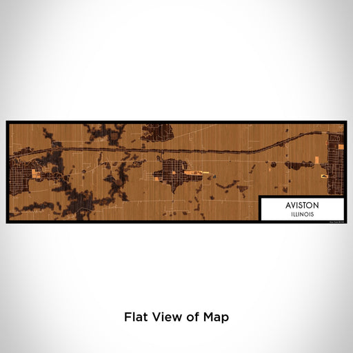 Flat View of Map Custom Aviston Illinois Map Enamel Mug in Ember