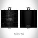 Rendered View of Aviston Illinois Map Engraving on 6oz Stainless Steel Flask in Black