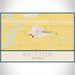 Aviston Illinois Map Print Landscape Orientation in Woodblock Style With Shaded Background