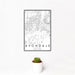 12x18 Avondale Arizona Map Print Portrait Orientation in Classic Style With Small Cactus Plant in White Planter