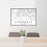 24x36 Avondale Arizona Map Print Lanscape Orientation in Classic Style Behind 2 Chairs Table and Potted Plant