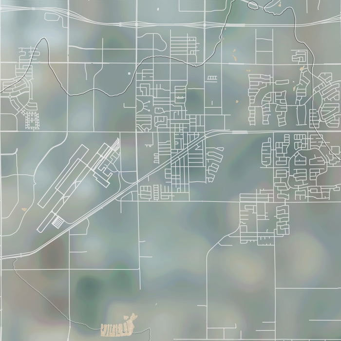 Avondale Arizona Map Print in Afternoon Style Zoomed In Close Up Showing Details