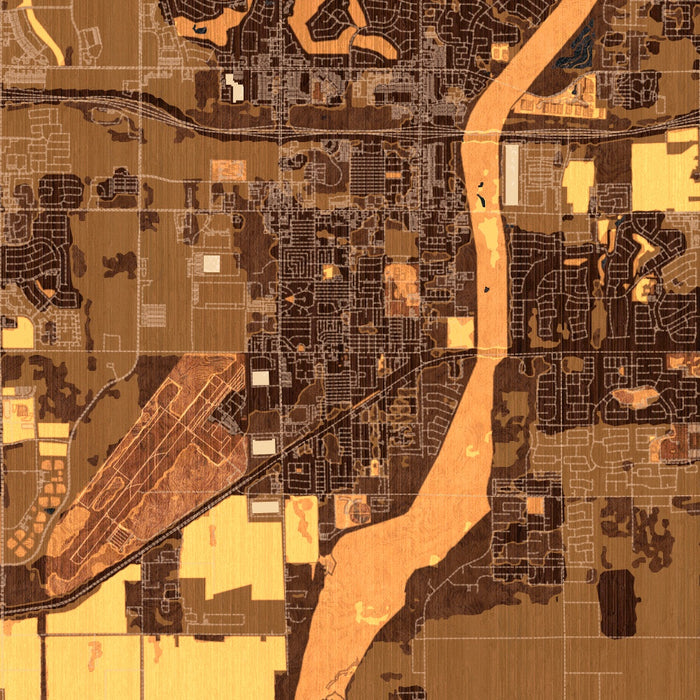 Avondale Arizona Map Print in Ember Style Zoomed In Close Up Showing Details