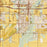 Avondale Arizona Map Print in Woodblock Style Zoomed In Close Up Showing Details