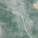 Azle Texas Map Print in Afternoon Style Zoomed In Close Up Showing Details