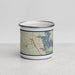 Front View Custom Azle Texas Map Enamel Mug in Woodblock