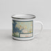 Right View Custom Azle Texas Map Enamel Mug in Woodblock