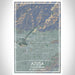Azusa California Map Print Portrait Orientation in Afternoon Style With Shaded Background