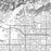 Azusa California Map Print in Classic Style Zoomed In Close Up Showing Details