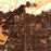 Azusa California Map Print in Ember Style Zoomed In Close Up Showing Details
