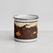 Front View Custom Azusa California Map Enamel Mug in Ember