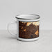 Left View Custom Azusa California Map Enamel Mug in Ember
