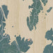 Badin Lake North Carolina Map Print in Afternoon Style Zoomed In Close Up Showing Details