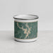 Front View Custom Badin Lake North Carolina Map Enamel Mug in Afternoon