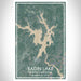 Badin Lake North Carolina Map Print Portrait Orientation in Afternoon Style With Shaded Background