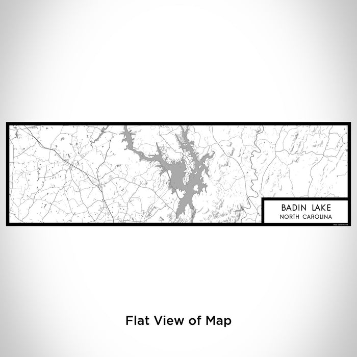 Flat View of Map Custom Badin Lake North Carolina Map Enamel Mug in Classic