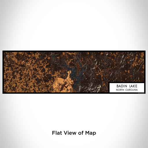 Flat View of Map Custom Badin Lake North Carolina Map Enamel Mug in Ember