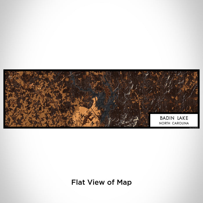 Flat View of Map Custom Badin Lake North Carolina Map Enamel Mug in Ember