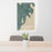 24x36 Baileys Harbor Wisconsin Map Print Portrait Orientation in Afternoon Style Behind 2 Chairs Table and Potted Plant