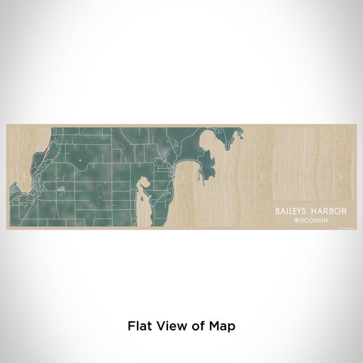 Flat View of Map Custom Baileys Harbor Wisconsin Map Enamel Mug in Afternoon