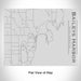 Rendered View of Baileys Harbor Wisconsin Map Engraving on 20oz Stainless Steel Insulated Bottle with Bamboo Top