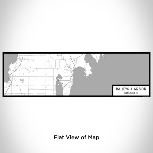 Flat View of Map Custom Baileys Harbor Wisconsin Map Enamel Mug in Classic