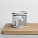 Front View Custom Baileys Harbor Wisconsin Map Enamel Mug in Classic on Cutting Board