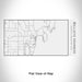 Rendered View of Baileys Harbor Wisconsin Map Engraving on 17oz Stainless Steel Insulated Cola Bottle in White