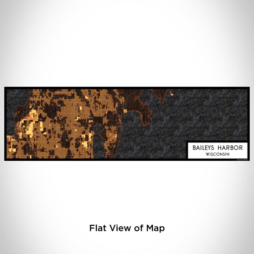 Flat View of Map Custom Baileys Harbor Wisconsin Map Enamel Mug in Ember