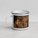 Left View Custom Baileys Harbor Wisconsin Map Enamel Mug in Ember
