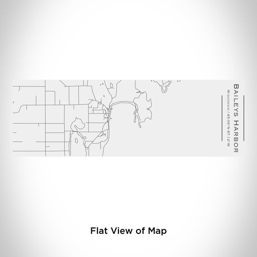 Rendered View of Baileys Harbor Wisconsin Map Engraving on 10oz Stainless Steel Insulated Cup with Sliding Lid in White