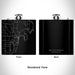Rendered View of Baileys Harbor Wisconsin Map Engraving on 6oz Stainless Steel Flask in Black