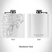 Rendered View of Baileys Harbor Wisconsin Map Engraving on 6oz Stainless Steel Flask in White