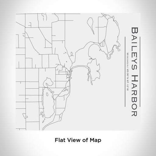 Rendered View of Baileys Harbor Wisconsin Map Engraving on 17oz Stainless Steel Insulated Tumbler in White