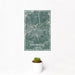12x18 Bainbridge Georgia Map Print Portrait Orientation in Afternoon Style With Small Cactus Plant in White Planter