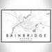 Bainbridge Georgia Map Print Landscape Orientation in Classic Style With Shaded Background