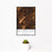 12x18 Bainbridge Georgia Map Print Portrait Orientation in Ember Style With Small Cactus Plant in White Planter