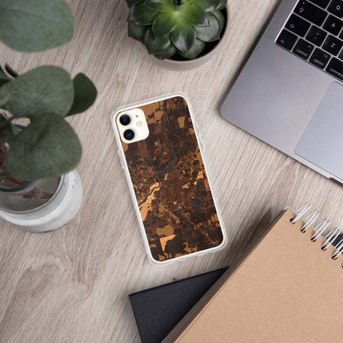 Custom Bainbridge Georgia Map Phone Case in Ember