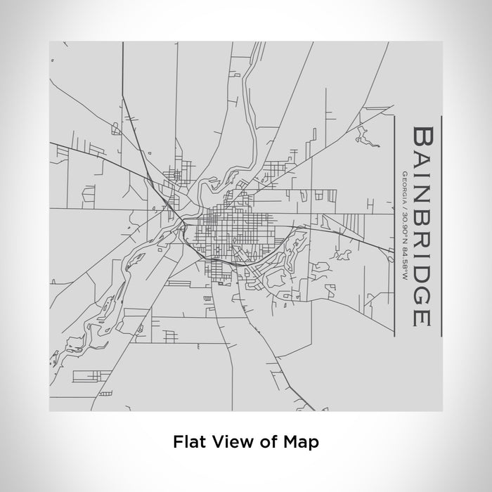 Rendered View of Bainbridge Georgia Map Engraving on 17oz Stainless Steel Insulated Tumbler