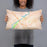Person holding 20x12 Custom Bainbridge Georgia Map Throw Pillow in Watercolor