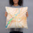 Person holding 18x18 Custom Bainbridge Georgia Map Throw Pillow in Watercolor