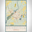 Bainbridge Georgia Map Print Portrait Orientation in Woodblock Style With Shaded Background