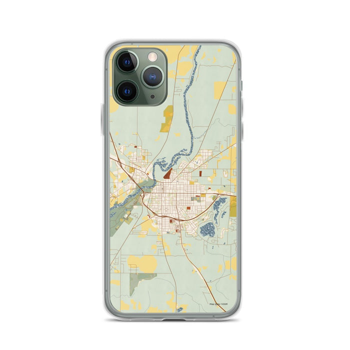 Custom Bainbridge Georgia Map Phone Case in Woodblock
