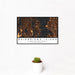 12x18 Bainbridge Island Washington Map Print Landscape Orientation in Ember Style With Small Cactus Plant in White Planter