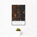12x18 Bainbridge Island Washington Map Print Portrait Orientation in Ember Style With Small Cactus Plant in White Planter