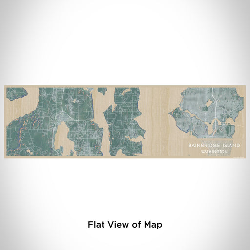 Flat View of Map Custom Bainbridge Island Washington Map Enamel Mug in Afternoon
