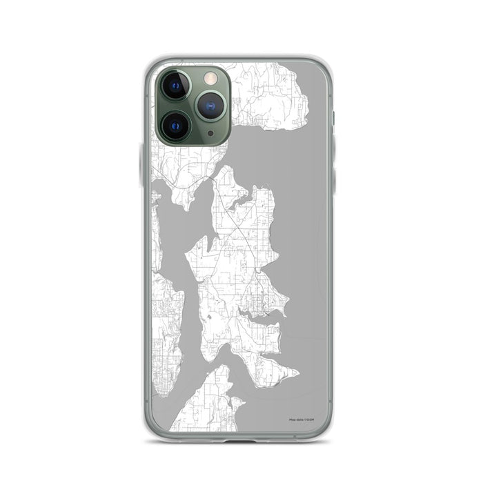 Custom iPhone 11 Pro Bainbridge Island Washington Map Phone Case in Classic