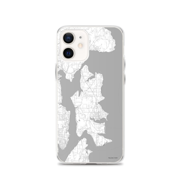 Custom iPhone 12 Bainbridge Island Washington Map Phone Case in Classic