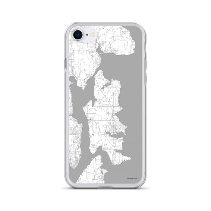 Custom iPhone SE Bainbridge Island Washington Map Phone Case in Classic