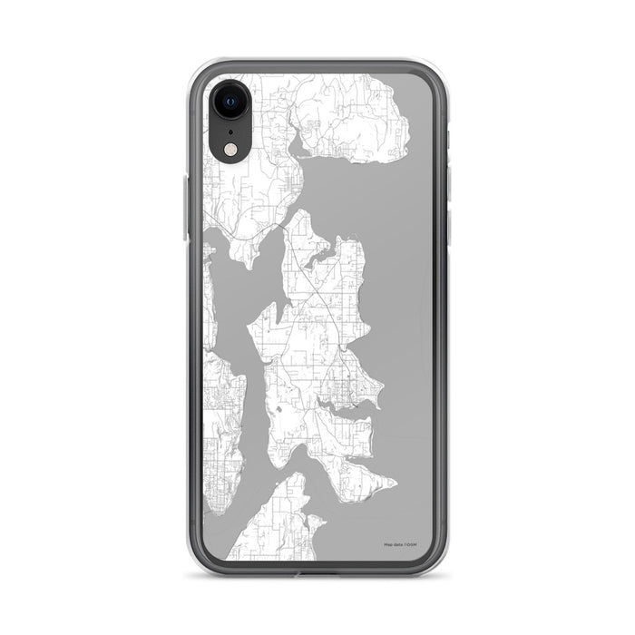 Custom iPhone XR Bainbridge Island Washington Map Phone Case in Classic